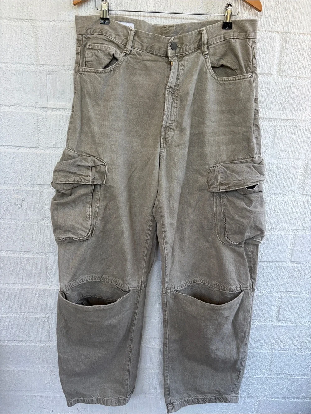 Zara Mens Utility Cargo Denim Jeans sz 30